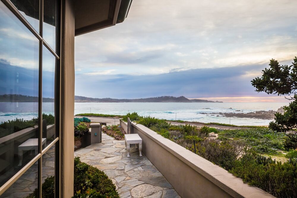 Big windows with ocean view